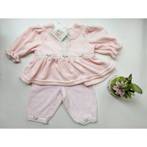 NEW with Tags Baby Sprockets Pink Matching Set  3-6 Mos.